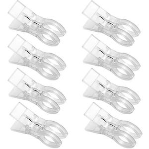 Lzttyee Clear White Beach Towel Clips Plastic Clothing Hanger Clamp Keep Your Towels from Blowing Away-Beach Chair or Pool Loungers on Your Cruise (6Pcs)