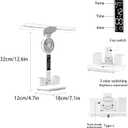 Led Desk Lamp with Fan Study Light with Clock, Adjustable Foldable Table Lamp with Pen Holder, 3 Brightness Levels, USB Charging Port