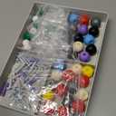 Swpeet 92 Pcs Chemistry Molecular Model Student and Teacher Set, Molecular Model Set for Inorganic & Organic Chemistry - 52 Atoms & 37 Bonds & 3 Orbitals