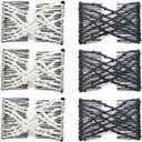 NSBELL 6PCS Beads Hair Combs Magic Elastic Hair Clips Stretchy Hair Comb Double Clips for Women Girls Hair Accessory