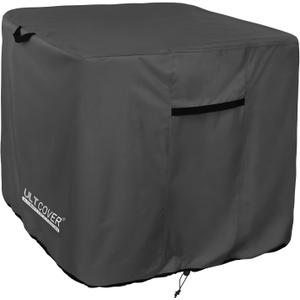ULTCOVER Waterproof Square Air Conditioner Cover for Outside AC Units Size Upto 24W x 24D x 22H inch, Black