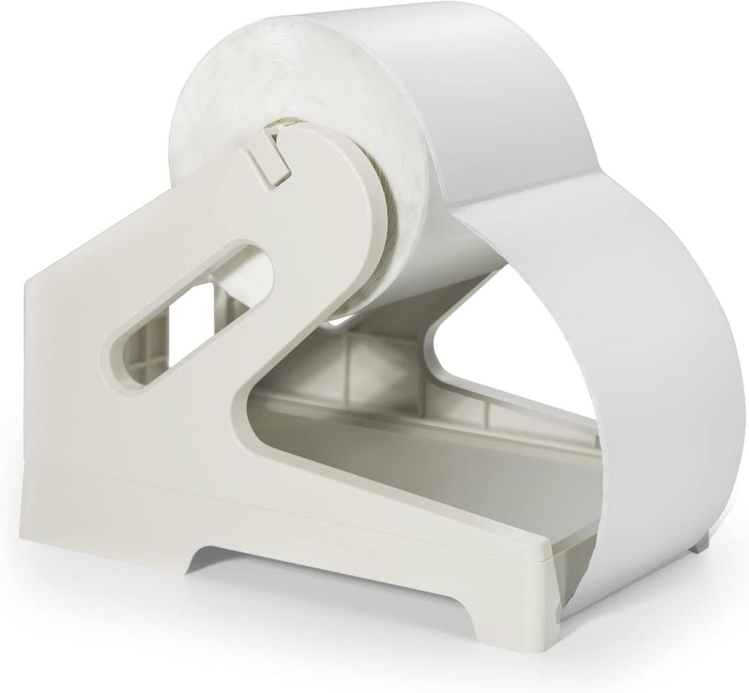 Gloryang Label Holder for Rolls and Fan-Fold Labels, Compatible with Desktop Thermal Label Printers, Shipping Label Roll Holder for 4x6 Labels, White