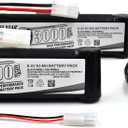 (2-Pack) 8.4V 3000mAh Ni-MH Battery Replacement for M16 SR16 AK Series MP5 G&P M16A1 Knights SR16 MP5 SD5 MK5A4 G3 SD1 M16VN CA G3 SG1 G3 A3 Airsoft Guns