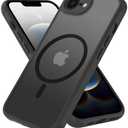 Pack of 3, PinLiSheng Magnetic for iPhone 16e Case [Mil-Grade Drop Protection] [Compatible with Magsafe] Shockproof Slim Translucent Matte Protective Phone Case, Black