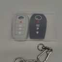 QBUC 2PCS for Toyota Key Fob Cover, Silicone 4 Button Key Case for Toyota 2019+ Land Cruiser 2021-2025 Venza RAV4 Corolla Grand Highlander Tundra Crown 2022-2025Tacoma TRD Corolla SE Camry XSE