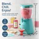 Nostalgia Frozen Drink Maker and Margarita Machine for Home - 128-Ounce Slushy Maker with Stainless Steel Flow Spout - Easy to Clean and Double Insulated - Aqua