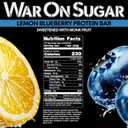 War on Sugar Lemon Blueberry - High Protein Bars, No Sugar Added, 15g Protein, 7g Net Carbs, Keto Friendly, Gluten Free, All-Natural Ingredients, Monk Fruit Sweetened, No Crash - 12 Count Box