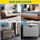 4 PCS Adjustable Height Bed Support Legs [with 18PCS Screws] for Bed Frame/Bed Center Slat, Heavy Duty Furniture Replacement Legs 7.08-12.2 inch for Sofa/Cabinet/Couch/Dresser/Table (Black)