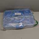 Patent Design Ribbed Snackle Box Container Divided Serving Tray with Lid and Handle -Charcuterie Container Portable Storage Organizer for Candy, Fruit, Beach, Picnics1 pcs, Cerulean