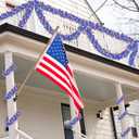 50FT Red White and Blue Garland,4th of July Patriotic Garland for Indoor Outdoor Party Celebration Holiday Independence Day Memorial Day 4th of July Red White and Blue Decorations
