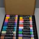 Nicpro Candle Wax Pen, 24 Colors 3D Candle Paint Include Glitter Silver Gold, Safe DIY Candle Making & Painting Kit, Dry Fast Vibrant Colors Wax Paint for Birthday Holidays Wedding Party (1 oz, 30 ml)