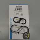 Nite Ize S-Biner SlideLock Stainless Steel Dual Locking Carabiner - S-Biner Key Holder with Locking Gate - Carabiner Organizer for Keys & Camping Accessories - Assorted Sizes, Black (1 Pack)