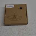 Solar Fountain Orange Flower Glass, 3.5W Bird Bath Pump With 4 Fixed Rods & 7 Nozzles for Garden, Outdoor, Pond - Black Panel