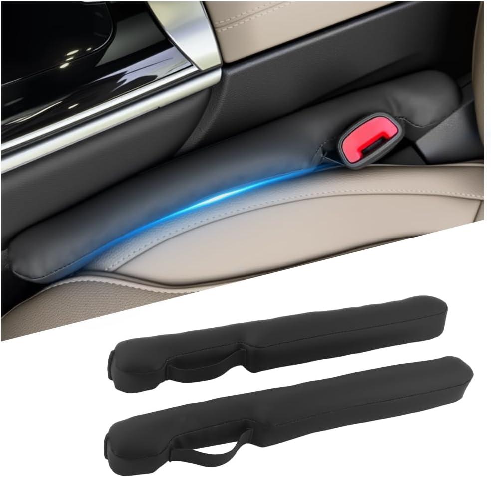 2PCS Car Seat Gap Filler with Retaining Ring Design,Soft Car Gap Fillers Between Seats Avoids Items Falling Out of Gaps,Upgraded Cars Gaps Seat Filler Hard to Shift