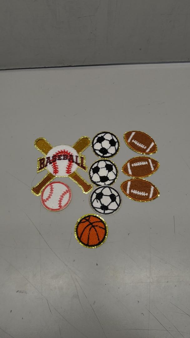 3pcs Soccer, 3pcs Football, 1pcs Baseball, 1pcs Big Baseball, 1pcs Basketball Patches