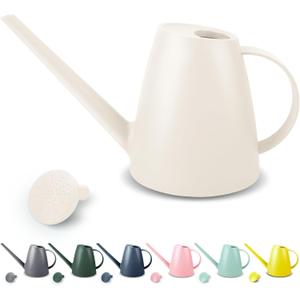 Watering Can for Indoor Plants, Small Watering Cans for House Plant Garden Flower, Long Spout Water Can for Outdoor Watering Plants 1. 8L 1/2 Gallon (White)