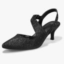 mysoft Women's Dress Shoes Low Heels 2 inch Kitten Pumps Sling back Wedding Party Medium/Wide Width Shoes size 11 W