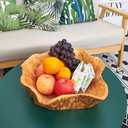 Creative Wood Bowl Root Carved Bowl Handmade Natural Real Wood Candy Serving Bowl (12"-14")