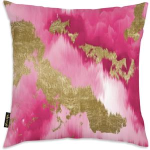 Abstract Decorative Throw Pillow 'Vivanti Gold'