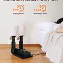 FORLIM [Upgraded Temperature Control] Boot Dryer for Work Boots - Shoe Dryer with 24-Hour Delay Timer, Portable Glove Dryer & Boot Warmer, Automatic Shut-Off Timer, Folding Design, Smart Panel, Black
