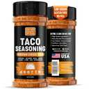 2 x Taco Seasoning Mix Cheddar Cheese Powder - Gluten Free & Low Sodium Mild Cheesy Mexican Seasoning Blend for Taco Tuesday Night. Spicy Nacho Cheese Powder for Fajita & Burrito. Hot Tacos Spices. 4.2oz