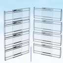 8 Pack Adjustable Drawer Dividers for Clothes,6" High Expandable From 12-20" Clear Drawer Organizers, PC Plastic Separators for Dresser/Bedroom/Bathroom/Kitchen/Office Storage