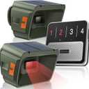 Solar Driveway Alarm Wireless Outdoor 1/2 Mile Range - Customizable Alarm Tones Weatherproof for Driveway Gate, 3 Sensitivity Motion Sensor & Detector Alert for Outdoor/Indoor Property