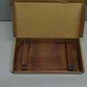 Small Bathroom Counter Organizer Tray Wooden Pedestal Stand for Display Decor Farmhouse Wood Risers Soap Dish Dispenser Holder for Kitchen Sink Tray Modern Bathroom Vanity Accessories Decorative trays