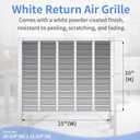 25"W x 20"H [Duct Opening Size] Steel Return Air Grille, Air Return Vent Cover for Ceiling and Sidewall - HVAC Air Vent Covers - [Outer Dimensions: 26.75"W x 21.75"H]