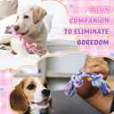 Syhood 48 Pcs Dog Toys Bulk Chew Ropes Dental Cotton Teething 2 Knot Tug of War Toy for Aggressive Chewers Small and Medium Dogs Puppies