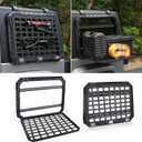 2 Pcs Rear Window Storage Table Molle Panel Flank Kit Rear Foldable Window Shelf for Jeep Wrangler 2007-2018 JK 4 Doors