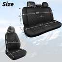 HChengkikz Car Seat Covers Full Set, Breathable and Waterproof Napa Leather Car Seat Cover, Interior Universal Fit for Cars, Sedans, SUVs, Vans, Trucks (Full Seat, Black)