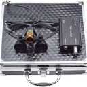 BoNew 3.5X Glass Loupes + 5W Head Lamp Clip On Type Aluminum Box (Black Color)