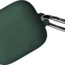 Geiomoo Silicone Cover for EarFun Air Pro 4+ Case, EarFun Air Pro 4 Plus Case, Soft Flexible Scratch Resistant Protective Cover with Carabiner (Emerald Green)