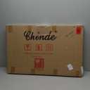 Chende Black Bathroom Mirror for Over Sink, 32'' x 20'' Arched Mirror with Scalloped Frame for Home Decor, Modern Decorative Wall Mirrors for Entryway, Living Room, Dining Room, Bedroom, Fireplace