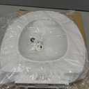 Gerber Round Front Toilet Seat with Cover, Soft Close, No Slam, Quick & Easy Install, Heavy-Duty Plastic, Durable & Fade-Resistant, White GC550129