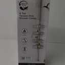 Shower Caddy Pole 4 Tier Adjustable Corner Rack Rust Resistant Satin Nickel Bath