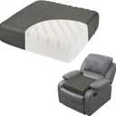 HOMBYS 5" Thick Egg Shaped Foam Recliner Chair Cushion for Elderly, Thicken & Extra Large Seat Cushion Cahir Pad for Couch, Armchair, Wheelchair for Easy to Stand Up & Reduce Hip & Lumbar Pain, Gray