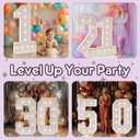 Light Up Numbers 4FT, Number 50 Light Up Sign Marquee Numbers 4 Feet Tall, Large 50 Marquee Number for 50th Birthday Party Decorations Mosaic Nmero