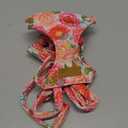 SlowTon No Pull Dog Harness with Leash - Soft Lightweight Floral Pattern Puppy Harness, Adjustable Pet Harness for Small Medium Dogs (Pink Rose XS)