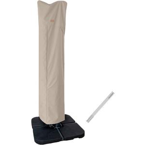 Patio Umbrella Cover for 9ft to 13ft Offset Umbrella, Water Resistant, Curved Cantilever and Straight Pole Parasol Outdoor Umbrellas Cover with Zipper and Rod (Beige)