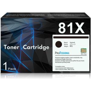 81X CF281X Toner Cartridge 1 Black High Yield | 81X Toner for M605 M606 M630 Replacement for HP 81A 81X Laser Enterprise M605 M606 Series Laser Enterprise MFP M630 Series Printer