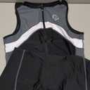 SLS3 Triathlon Suits Mens - Premium Trisuit Triathlon Men - Sleeveless, Quick Drying Tri Kit with Large Back Pocket, Size L (Grey Wave)