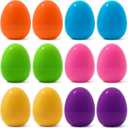 12 Pack Large Easter Eggs – 3.74'' Bright Plastic Fillable Eggs for Easter Egg Hunt, Party Favors, Surprise Gifts