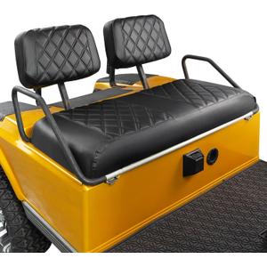 NOKINS Golf Cart Seat Covers Fit Club Car DS Pre-2000 OEM Ordinary Front Seat Cushion, Golf Cart Leather Diamond Replacement Front Seat Cover Black Stitching No Stapler Required