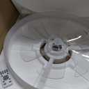 VOLISUN Low Profile Ceiling Fans with Lights and Remote, 24in Fandelier Ceiling Fan with Light, 3000K-6500K Dimmable Bladeless LED Fan Light, White Flush Mount Ceiling Fans with Lights for Bedroom