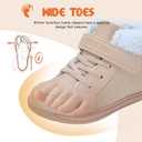 WateLves Toddler Little Kids Wide Barefoot Shoes Boys Girls Winter High Top Minimalist Sneakers Faux Fur Ankle Boots Warm Walking Shoes for Indoor Outdoor | Naturally Splay | Flexible Fit