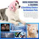 Dog Calming Hoodie, Reducing Noise Wrap, Dog Ear Muffs Noise Protection (L-Head Circle(17.7"~23.6"), Pink)