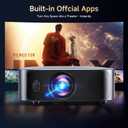 [Short Throw/Built in Apps] Projector 4K with WiFi and Bluetooth, 2000ANSI TOF Auto Focus Keystone Smart Projector for Dolby Audio Home Theater Movie, Kogata Outdoor Projector Portable Ceiling Gray