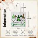 YRDBGHZDF Green Plaid Leopard St. Patrick's Day Gnome Tote Bag, Irish Lucky Shamrock Gnome Canvas Tote Bags, Chillin with My Gnomies Reusable Grocery Shopping Bag